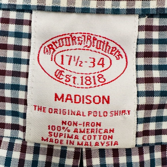 Brooks Brothers Madison plaid button down shirt - Picture 6 of 6